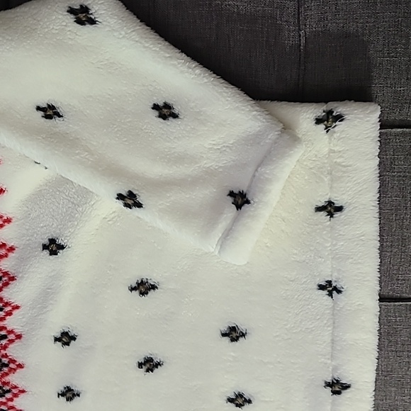 LOFT Fair Isle Mock Neck‎ Sherpa Top, Size Large - Picture 10 of 16